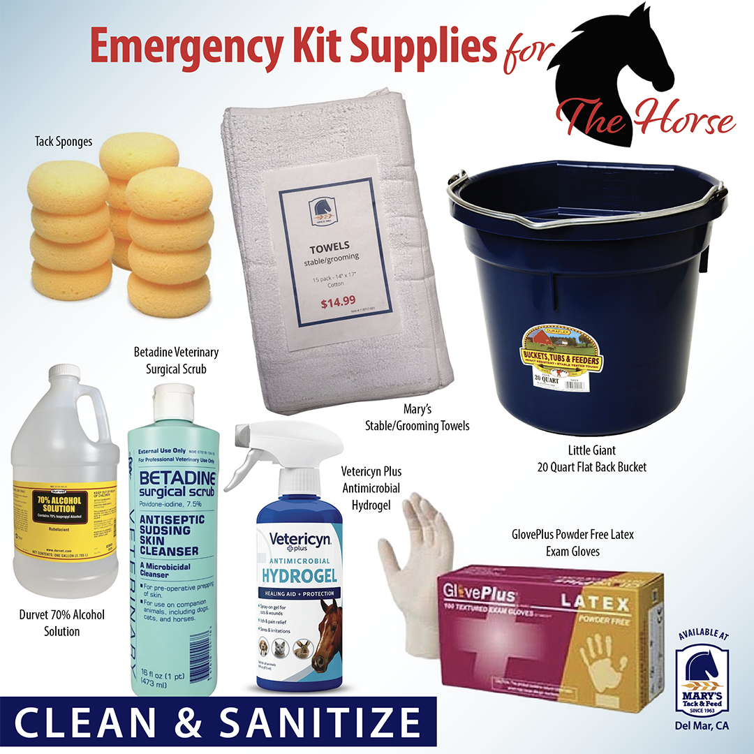 Emergency Kit Cleaning Supplies for Horses